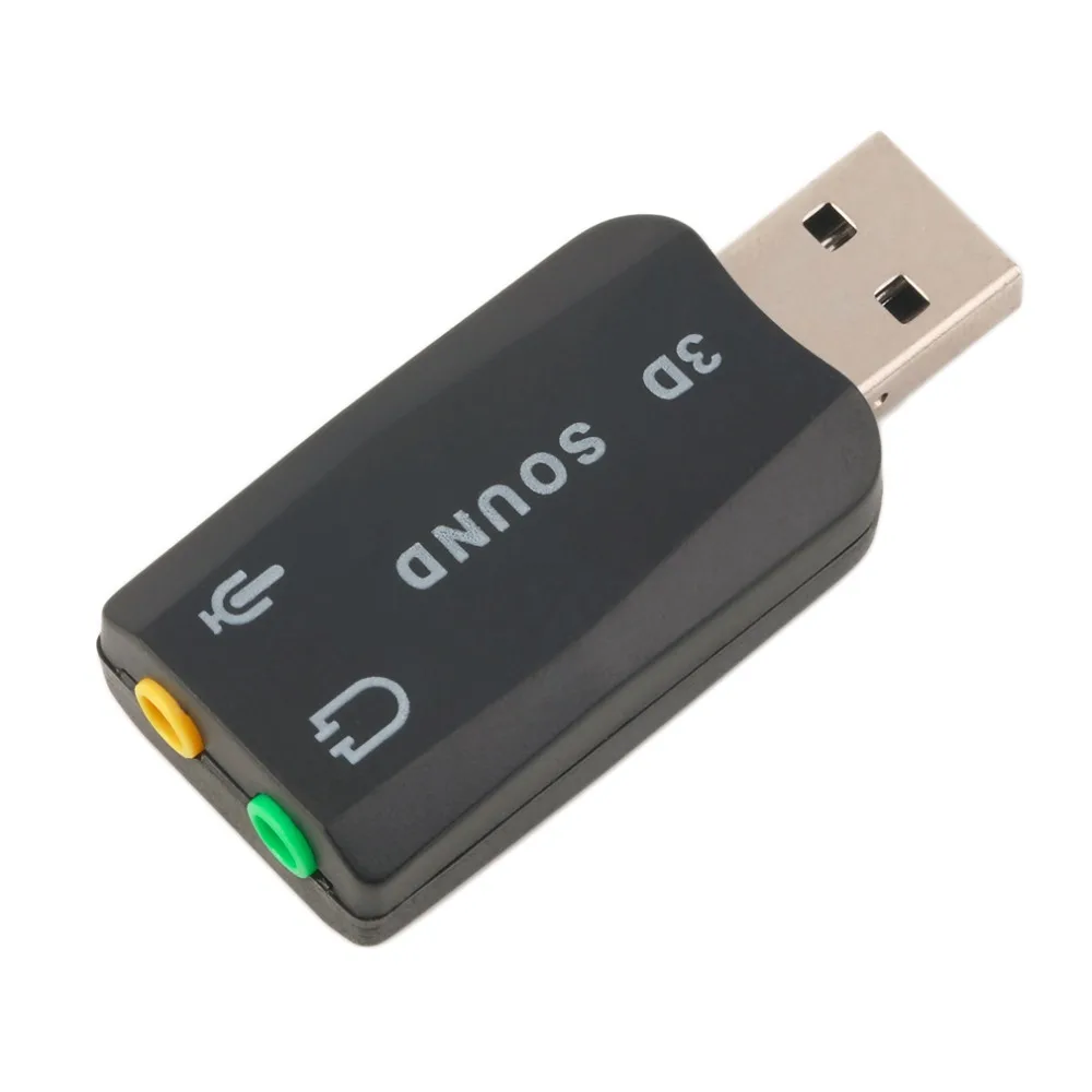 USB 2,0 в 3D микрофон динамик Аудио гарнитура адаптер звуковой карты 5,1 для ПК ноутбук новое поступление