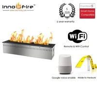 inno fire 30 inch long silver or black remote control intelligent ethanol fire pits