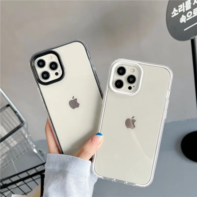 Чехол для Телефона iPhone X XR XS Max 11 12 Pro прозрачный защитный чехол NFC Защита объектива