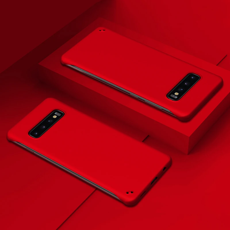 Тонкий Жесткий ПК Безрамное чехол для телефона для samsung Galaxy S9 S10 плюс S10e Примечание 10+ A10 A20 A30 A40 A50 A70 A7 A750 резиновый матовый чехол