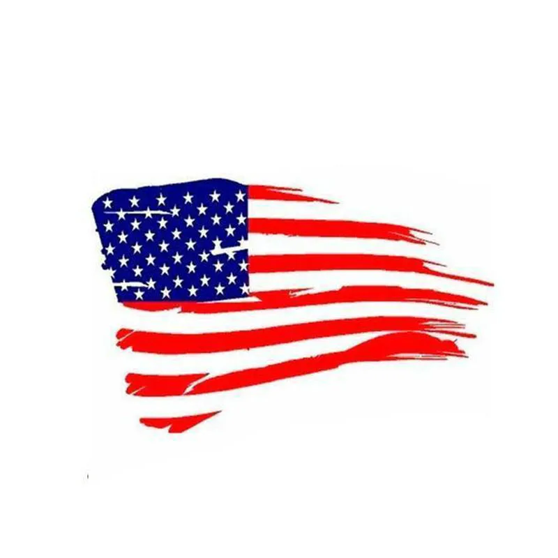 

Classic DesignRed American Flag Decal Car Sticker USA Accessories Motorcycle Uv ProtectionCar Decoration Decals Kk11*7cm