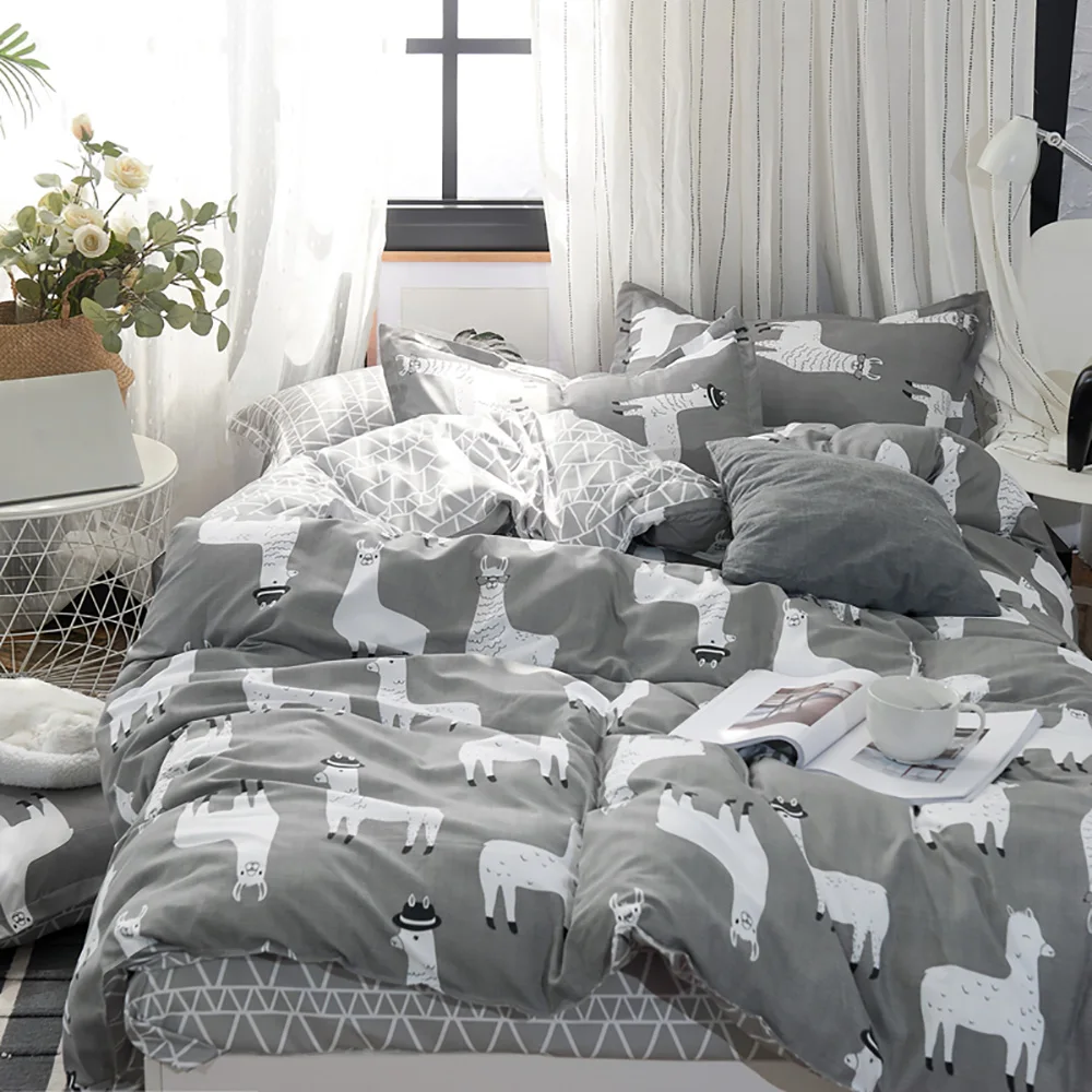 Thumпостельные принадлежности Альпака постельные набор мультфильм простой