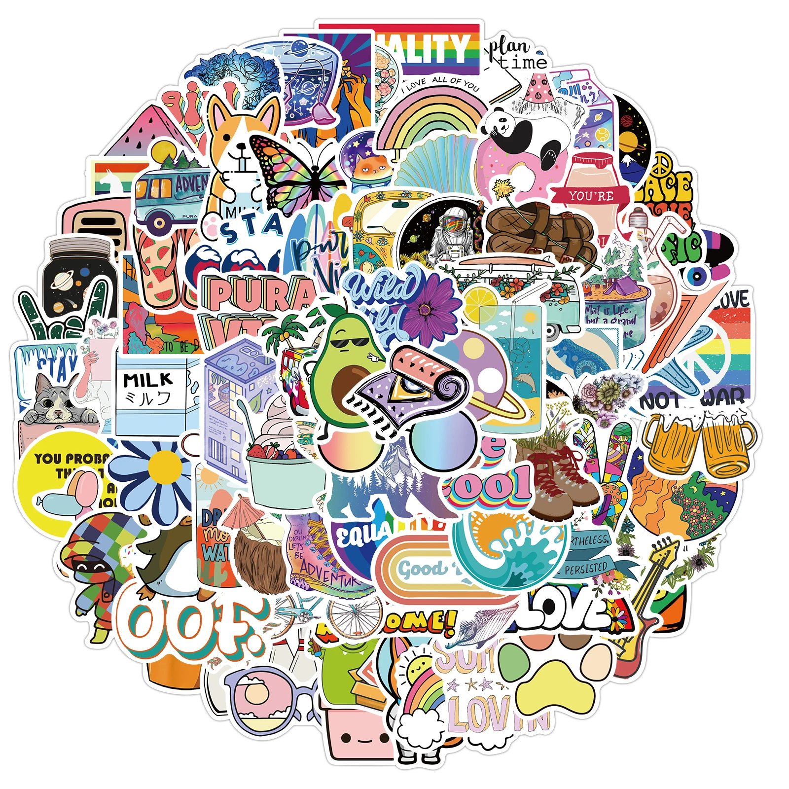 

10/50/100PCS Cartoon VSCO Girl Stickers For Chidren Toy Waterproof Sticker to DIY Suitcase Laptop Bicycle Helmet Car Decals