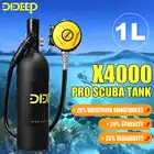 Мини-баллон DIDEEP X4000 Pro для подводного плавания, комплект с кислородным баллоном на 1 л, воздушный респиратор для снорклинга, дыхания, снаряжение для дайвинга