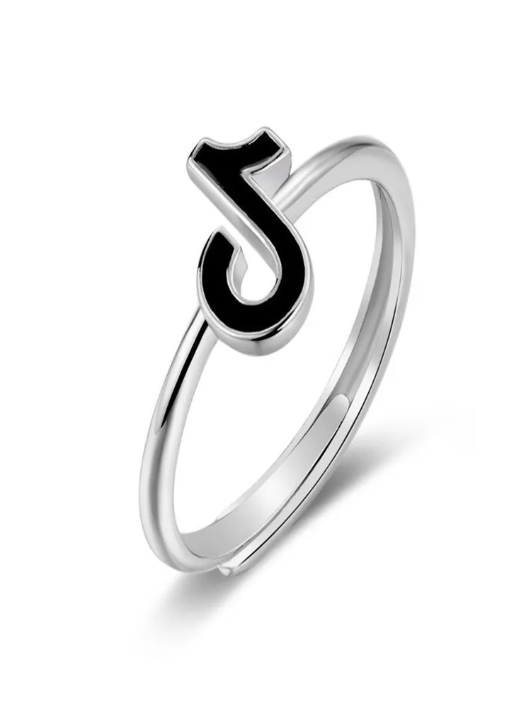 Мужские и женские кольца открытые медные с музыкальным символом парные