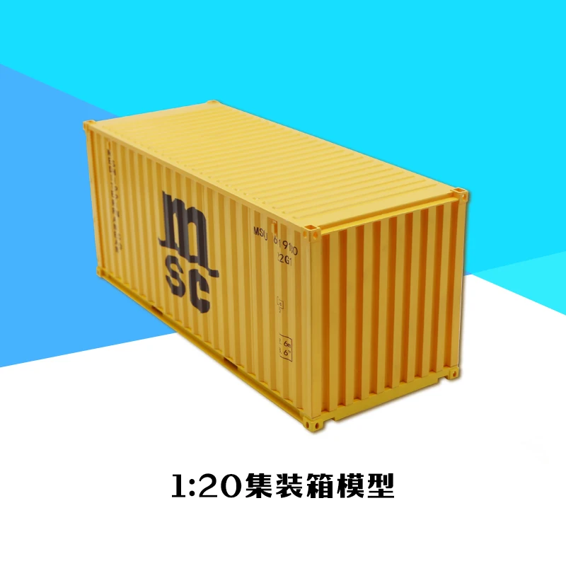 Collectible Toy Model Gift 1:20 Scale Mediterranean MSC 20 GP Truck Shipping Container For Business Decoration | Игрушки и хобби