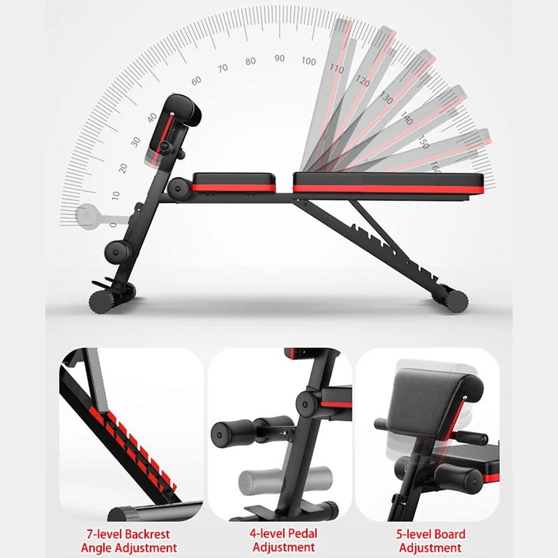 Регулируемая сидячая скамья многопозиционная удобная стабильная прочная