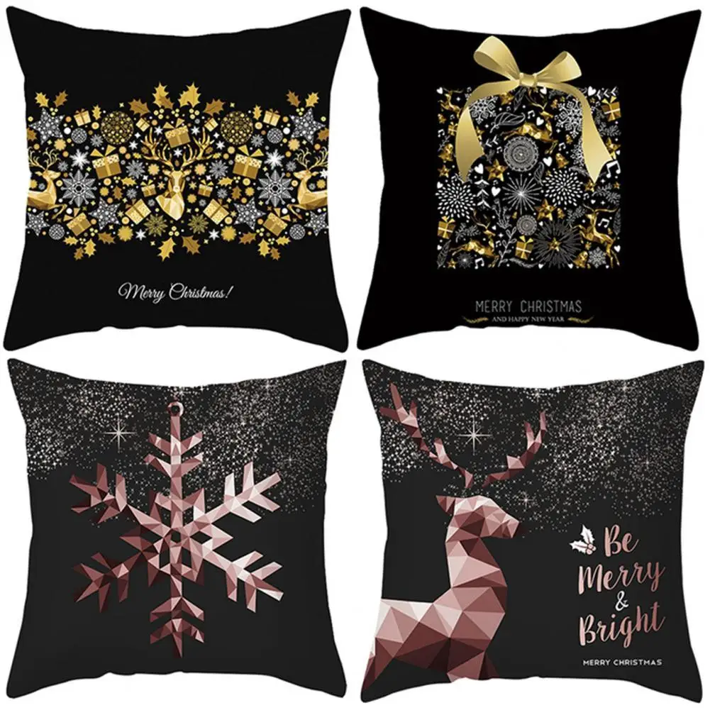 

Convenient Cushion Case Durable Portable Lovely Snowflake Pattern Cushion Cover Pillow Cover Pillowcase