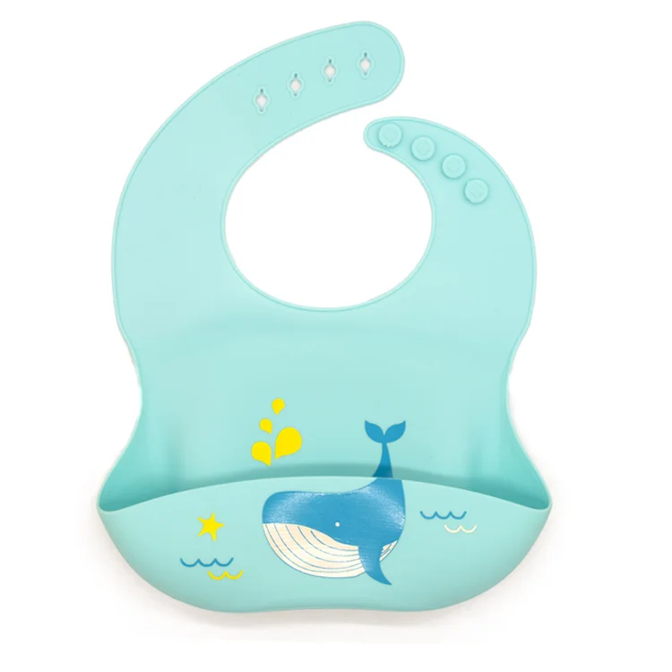 

Breastfeeding Baby Bib For Silicone Baby Cartoon Baby Saliva Three-dimensional Pocket Easy To Clean Saliva Towel