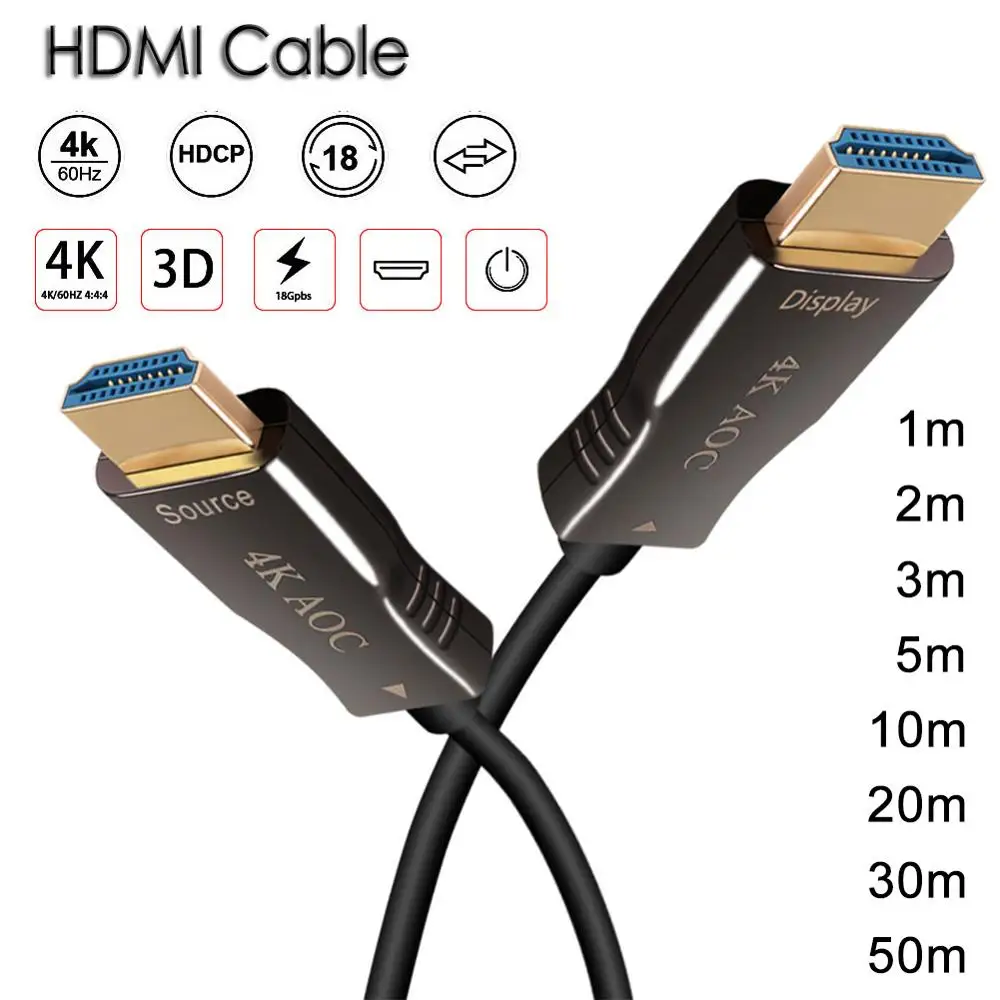 4K HDMI совместимый 3D Кабель V2.0 для PS4 Apple TV 1 м/2 м/3 м/5 м/10 м/20 м/30 м/50 разделитель