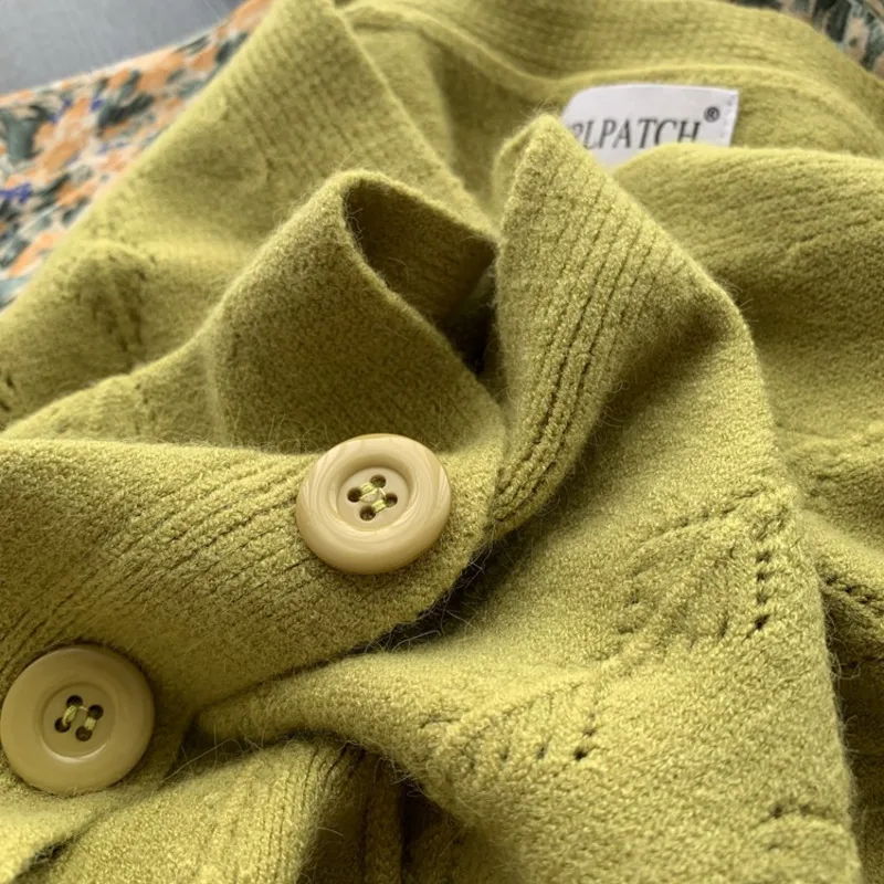 

PEONFLY Solid Color Women Knitted Cardigan Coat Autumn Winter 2020 Casual V Neck Long Sleeve Knitted Sweater Coat Female Tops