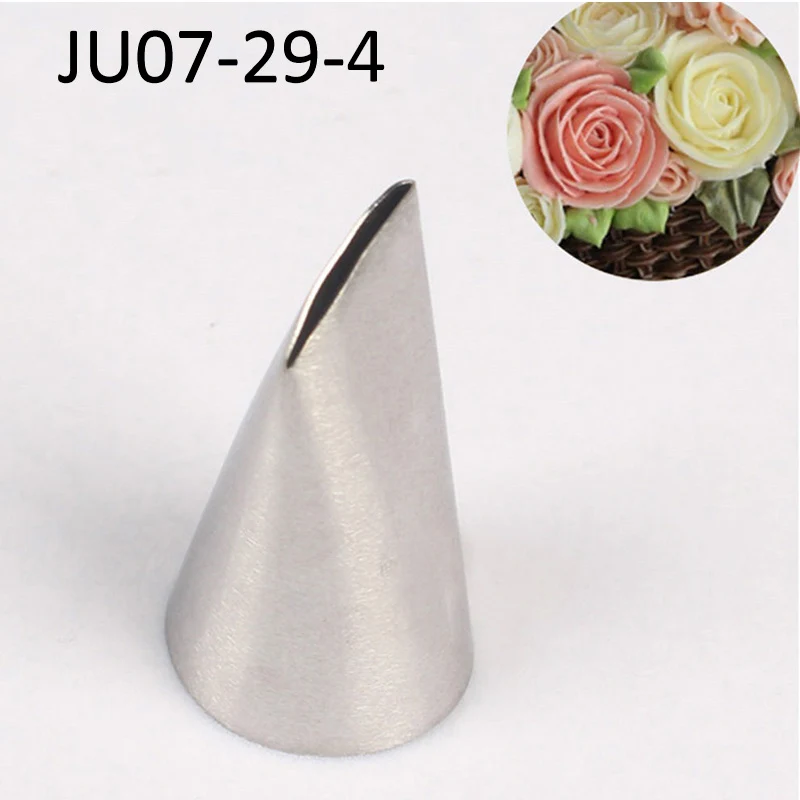 JU07-29-4 1 шт., кухонный инструмент для выпечки, для торта, крема, глазури, для изготовления цветов, насадка из нержавеющей стали, насадка для кекса, десерта, украшение, наконечник, много типов - Цвет: JU07-29-4