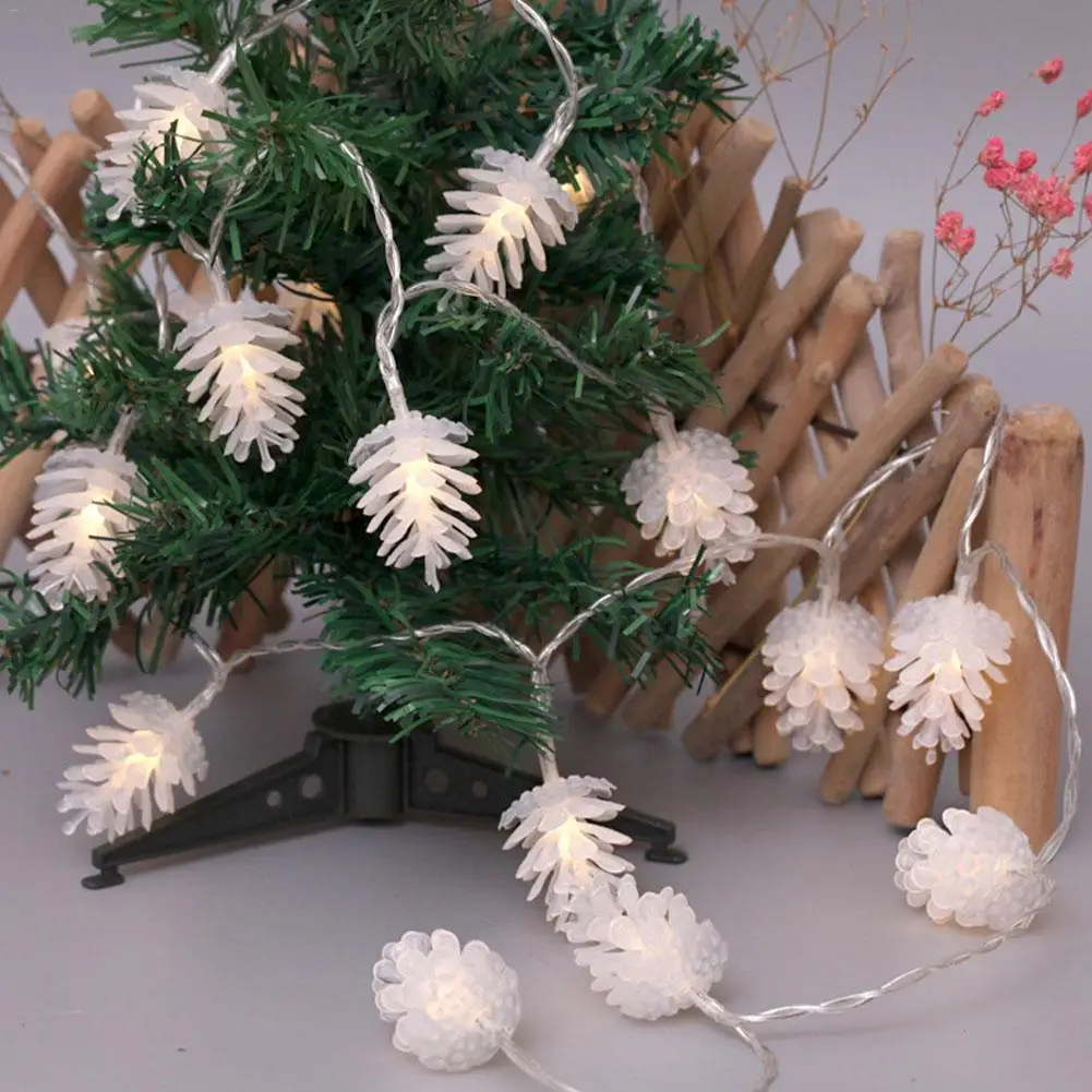 Рождественский светодиодный светильник шишка декоративный для садового дома