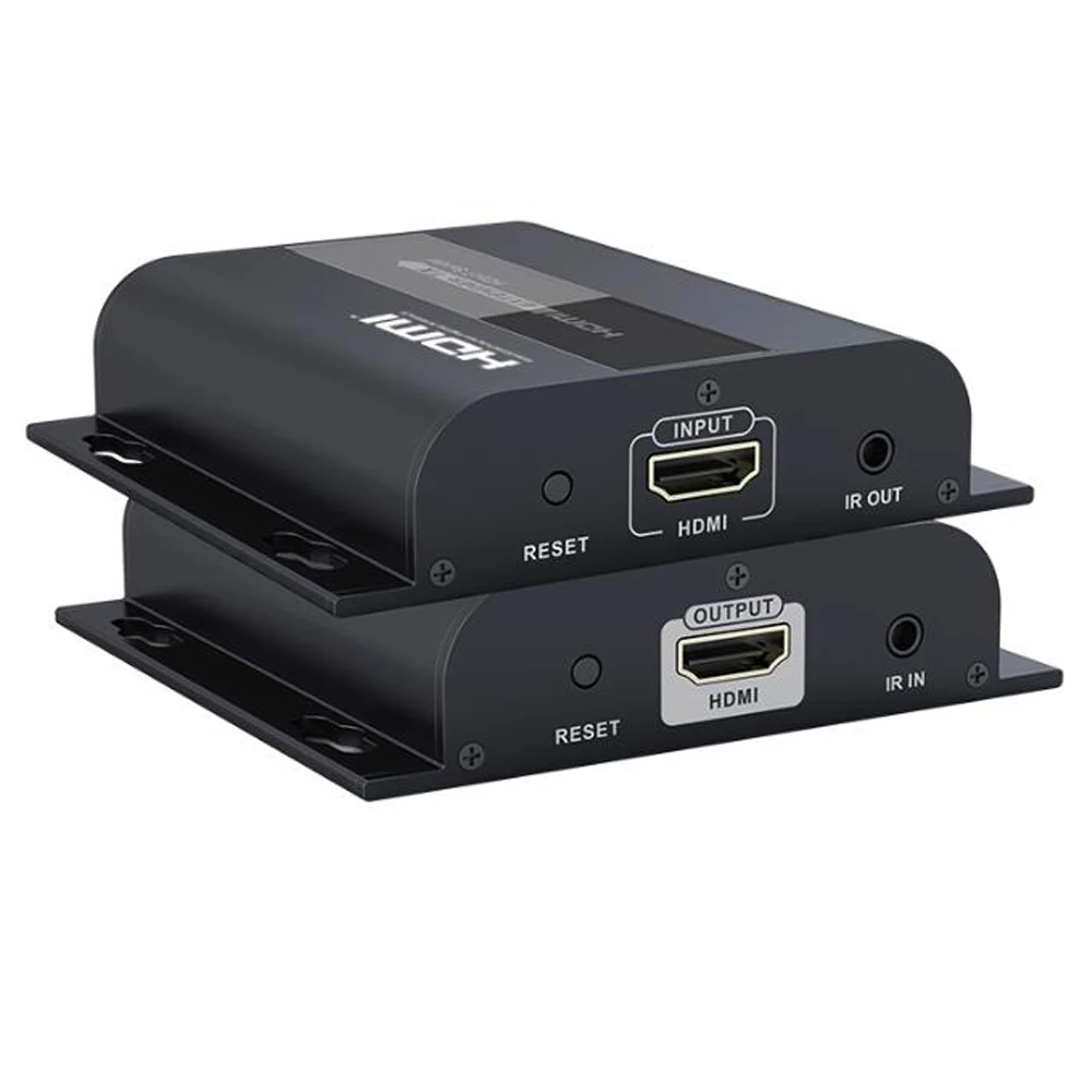 HDbitT HDMI-удлинитель LKV383 до 120 м TCP/IP ИК-усилитель через cat5e/6 ethernet-кабель (работает как