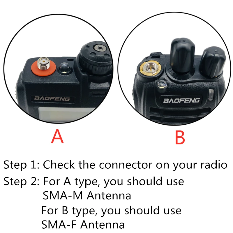 Baofeng NA-771 SMA-M мужской Dual Band 144/430 МГц NA771 получить антенна для Baofeng UV-3R UV-100 UV-200 Wouxun KG-UV6D иди и болтай Walkie Talkie