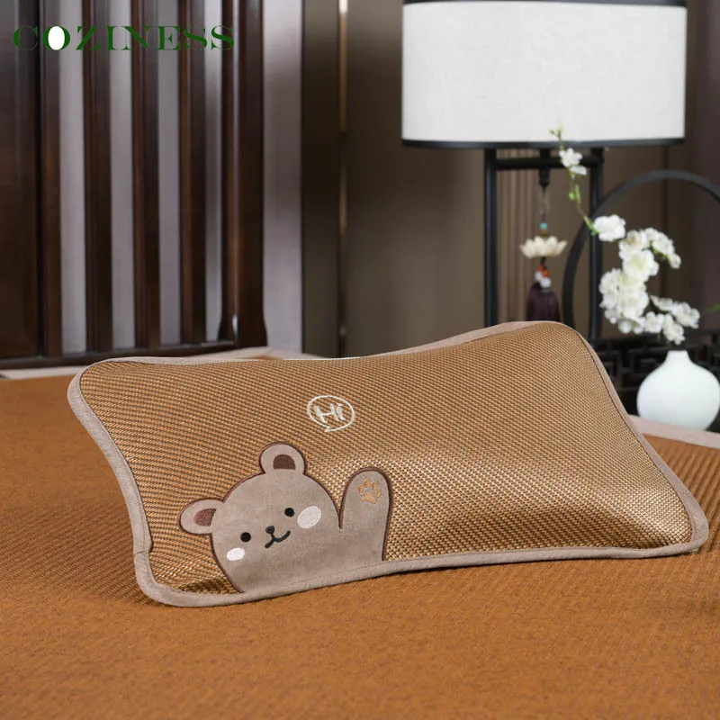 

COZINESS Baby Pillow Summer Cool Down Buckwheat Inner Core Double Sided Ice Vine Heat Dissipation Hot Sale Unisex Kid Pillow