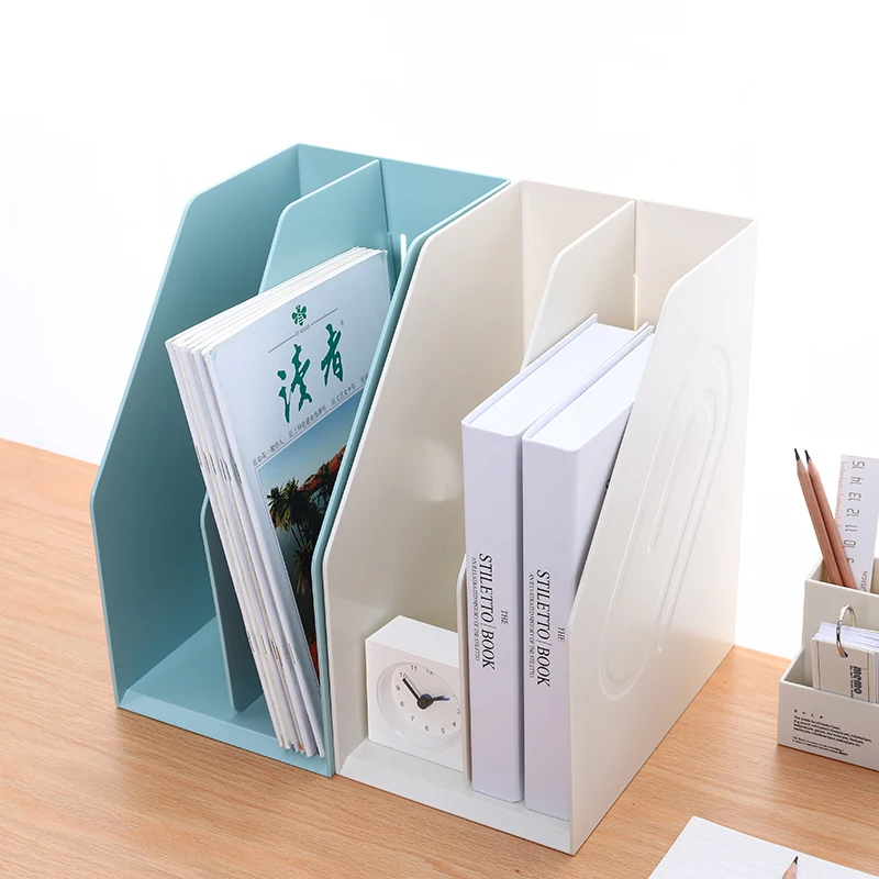 Detachable Magazine File Storage Rack DIY Office Sundries Book Stand Table Document Filing Box Organizer Bookends | Дом и сад
