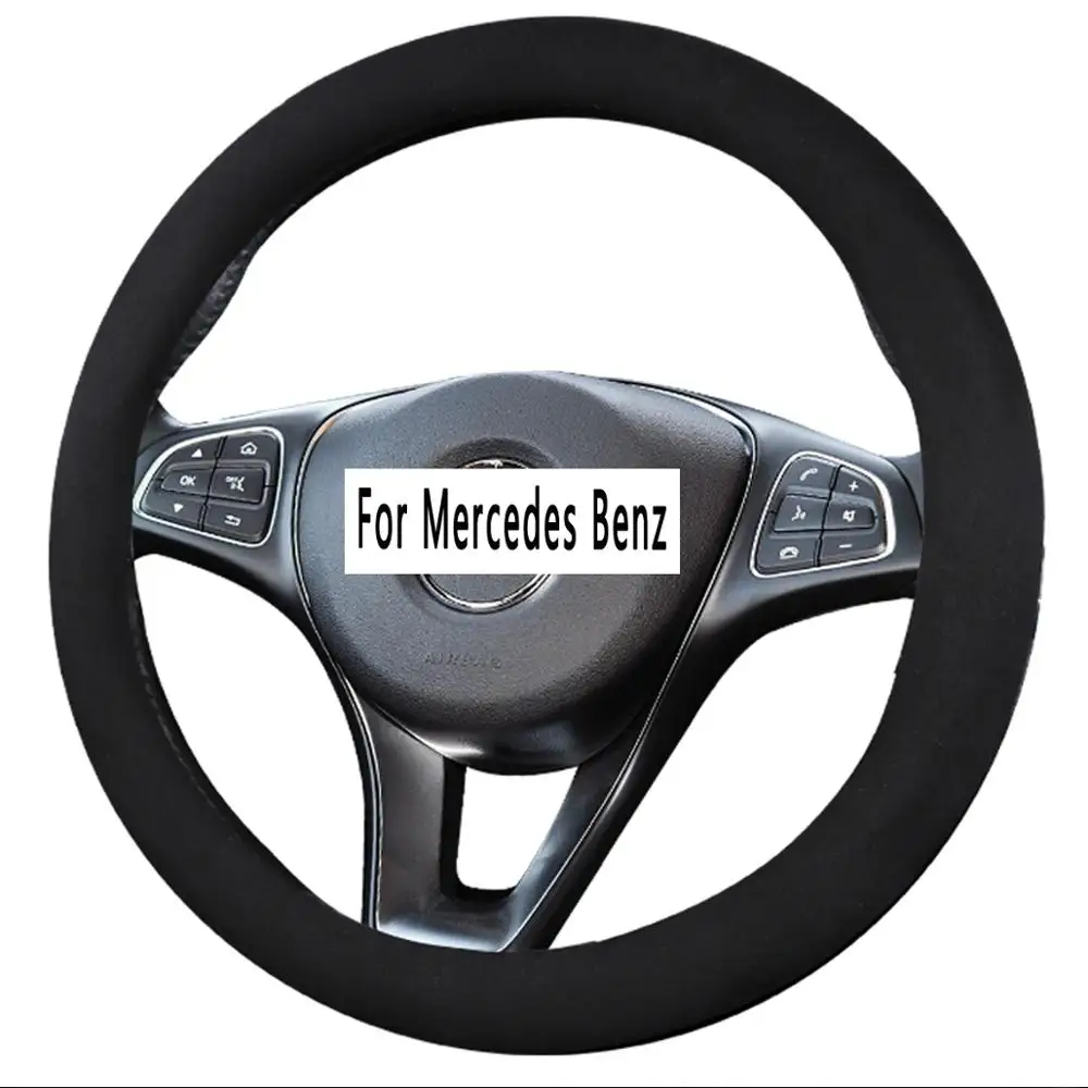

Car Suede leather Steering-wheel Cover 38cm For Mercedes-Benz B200 R350 SLK300 A180 C200 E260 Cla200 GLA GLC GLK VITO