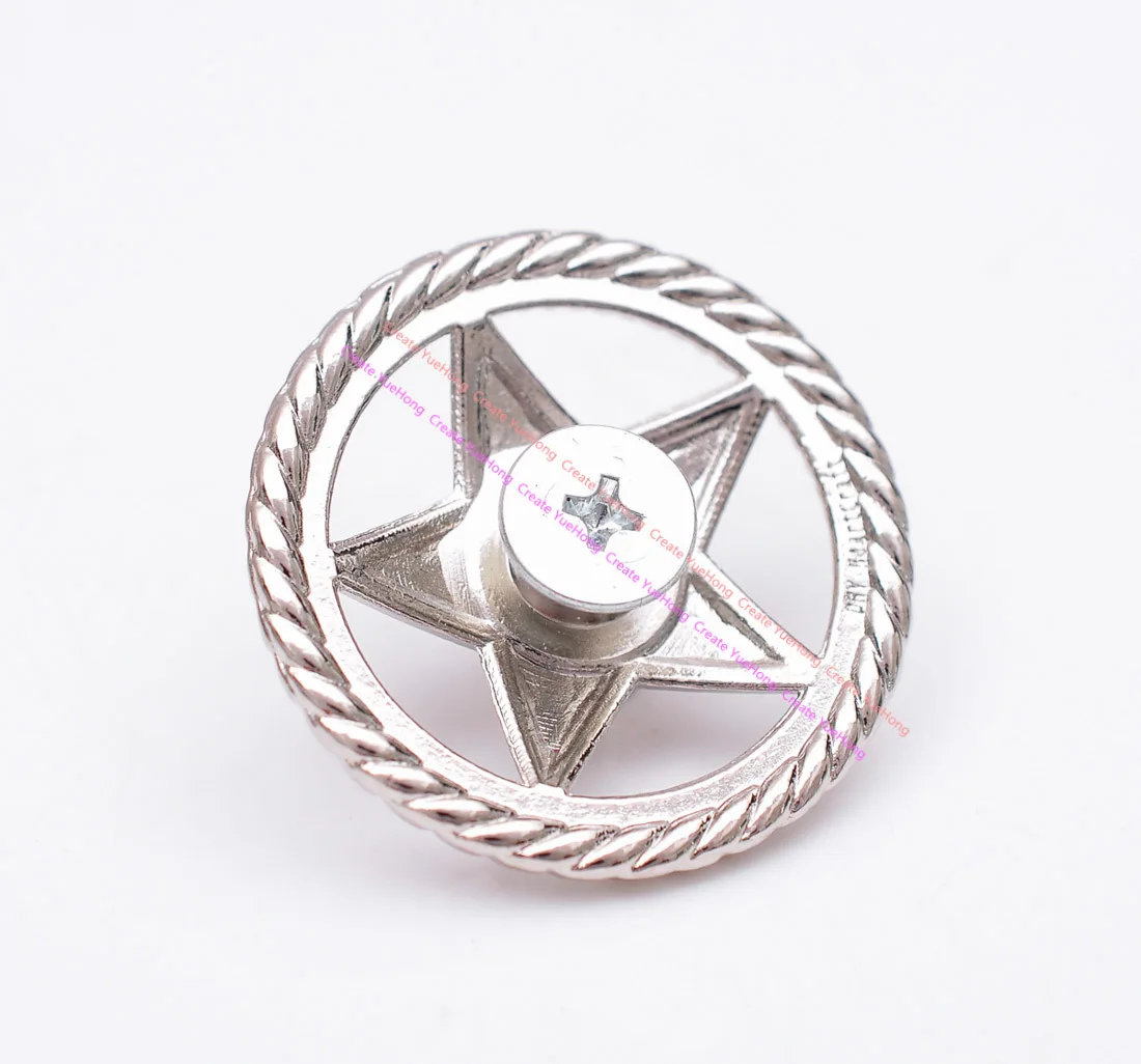 10 шт. 30 мм Серебряная сумка для кожевенного ремесла в Западном Техасском стиле