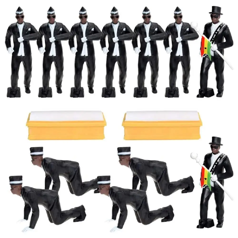 Cosplay Ghana Dancing Pallbearers Coffin Dance Figure Action Funeral Team Display Funny Accessories Garage Kit Toys | Игрушки и хобби