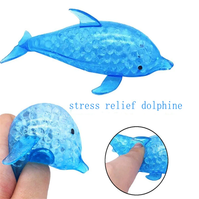 

1PC Spongy Dolphin Bead Stress Ball Toy Squeezable Stress Relief Toy Slow Rising Squeeze Healing Fun Kids Kawaii Adult Toy