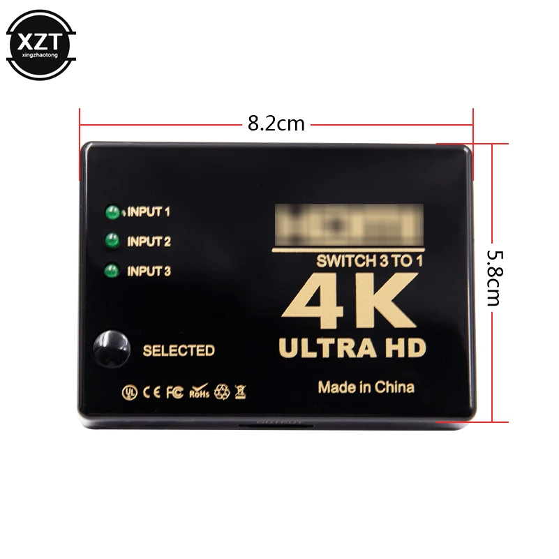 Коммутатор HDMI 3 порта 4K * 2K 1080P селектор 3x1 разветвитель для ПК DVD HDTV Xbox PS3 PS4