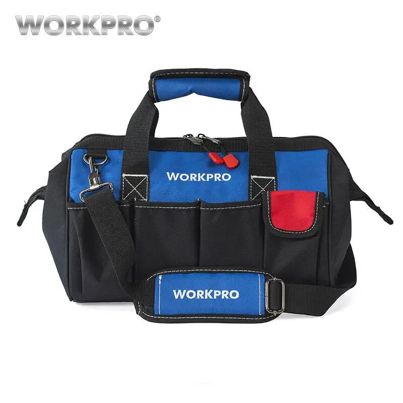 WORKPRO 14 дюймов набор инструментов Сумки Водонепроницаемые сумки для хранения сумки через плечо с ремнем для инструментов электрика инструменты