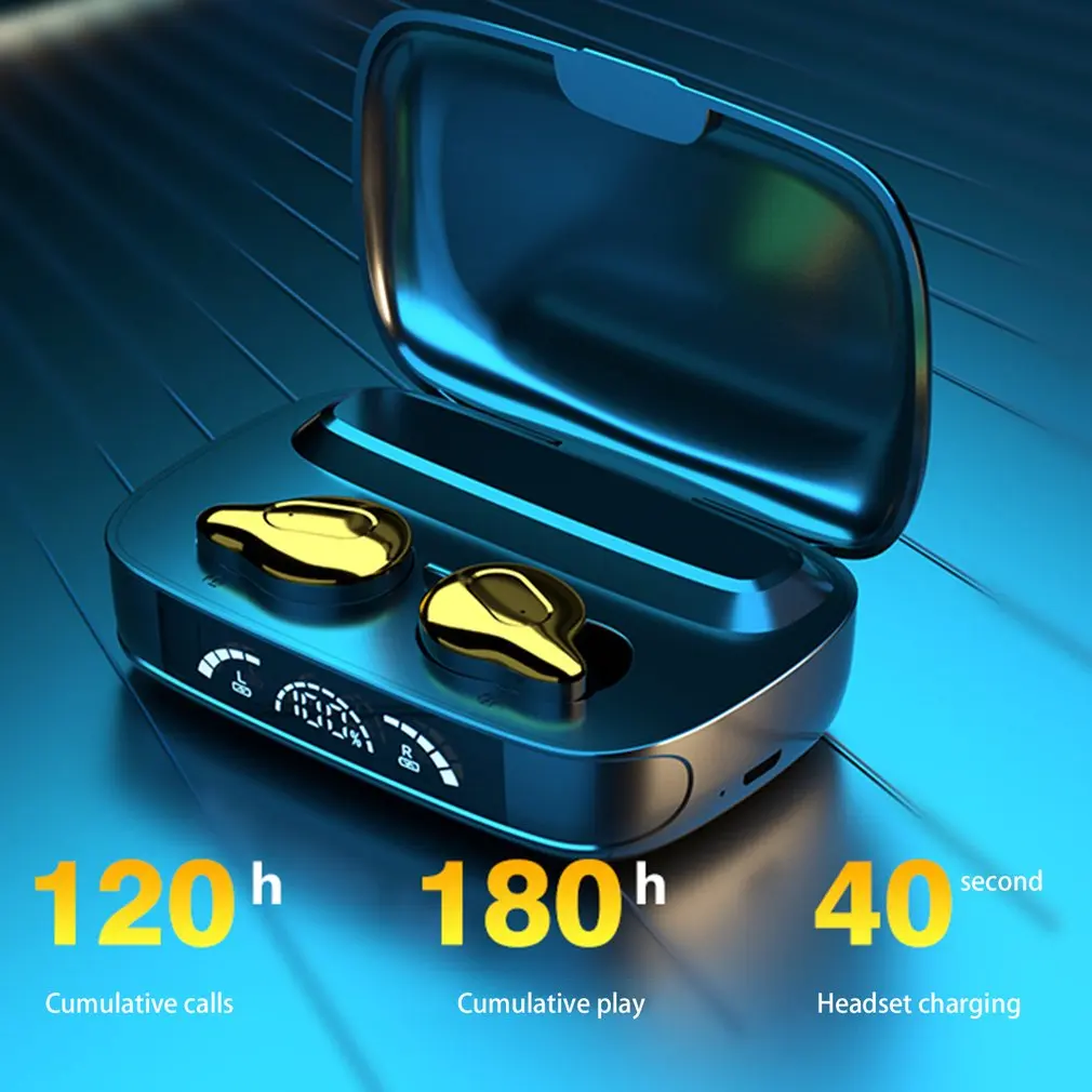 

C10-3 Bluetooth 5.1Headset Wireless Earphones Gold Silver Mini Earbuds Stereo Headphones with microphone For Running