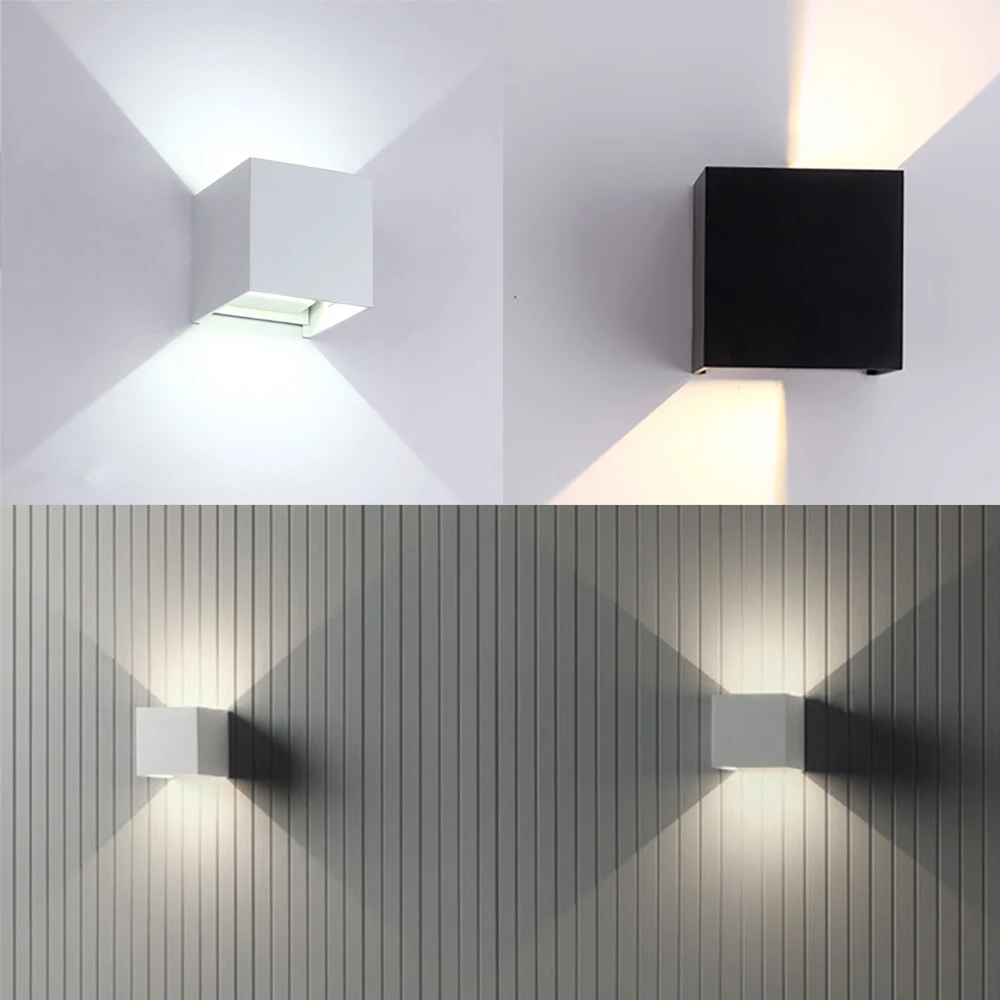 

7W Square LED Waterproof wall lamps indoor and outdoor adjustable wall light courtyard porch corridor bedroom wall sconce