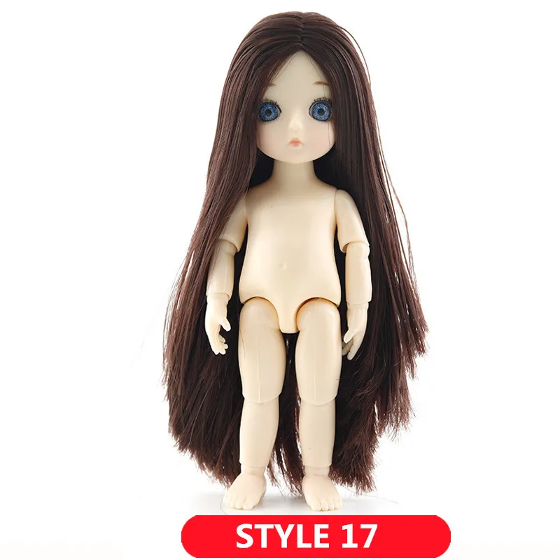 1/12 BJD куклы 13 суставов DIY милые куклы принцессы 16 см 3D глаза ручной работы оригинальные куклы для девочек игрушки для детей подарки на день рождения