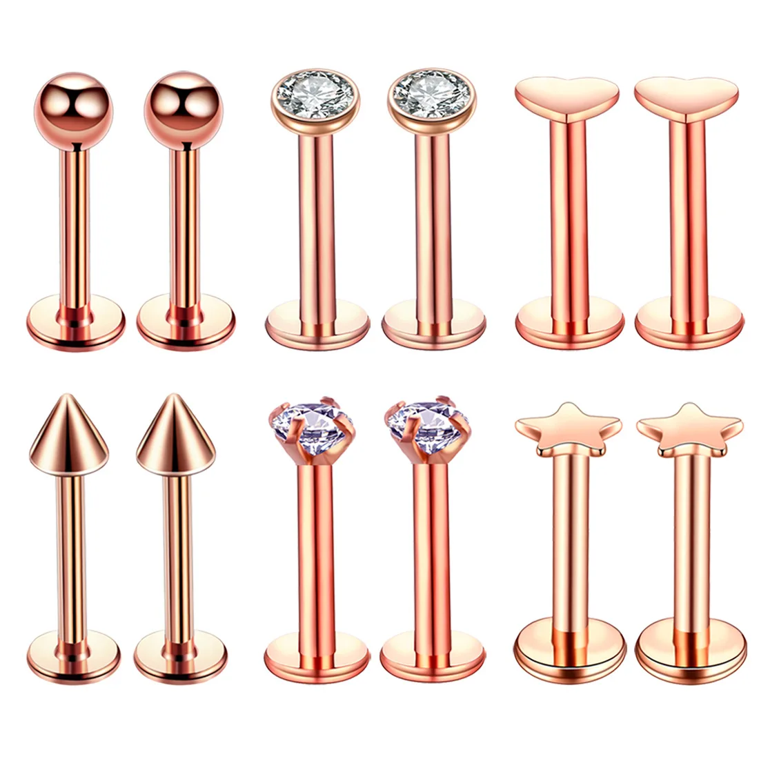Серьги гвоздики Labret из нержавеющей стали для соска септума шпильки губ серьги