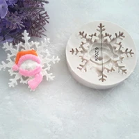 snowflake christmas silicone mold kitchen resin baking tool chocolate dessert lace decoration diy cake pastry fondant moulds
