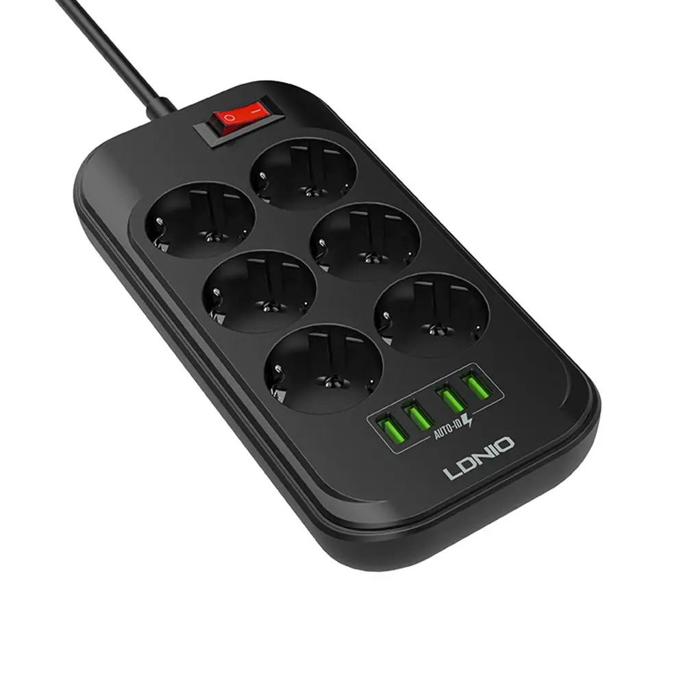 LDNIO SE6403 4USB телефон Зарядное устройство 6 Европейская Сетевая розетка Мощность