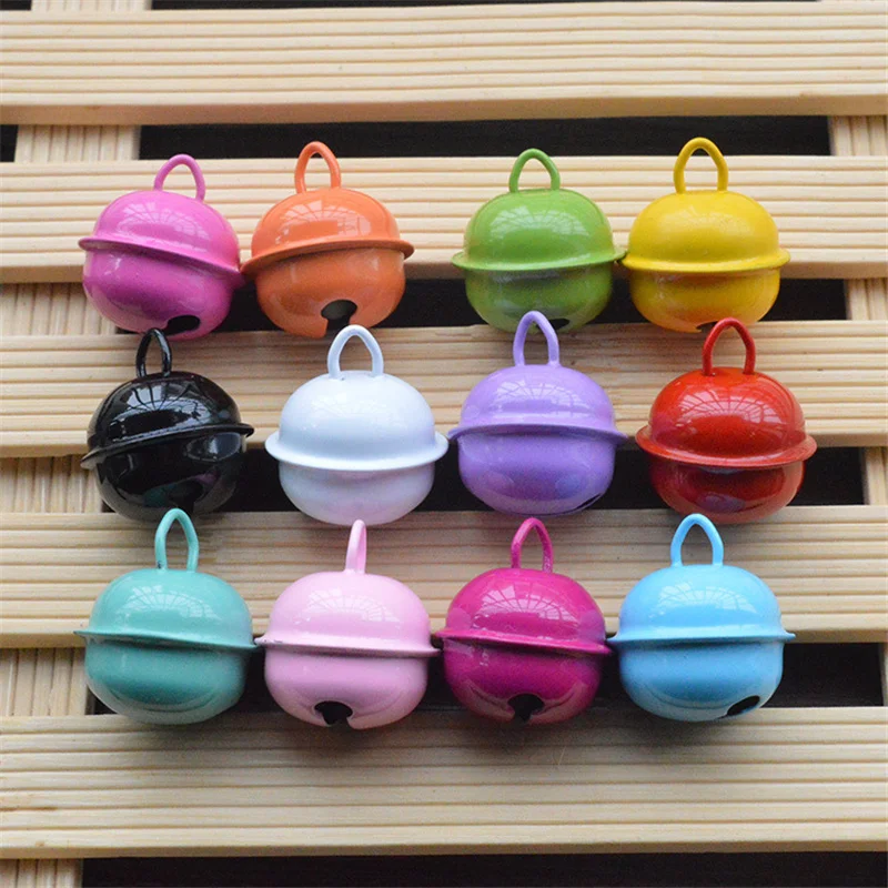 

20pcs Colorful Metal Jingle Bells Decorations Christmas Tree Decoration Pet Pendants Key DIY Crafts Handmade Accessories