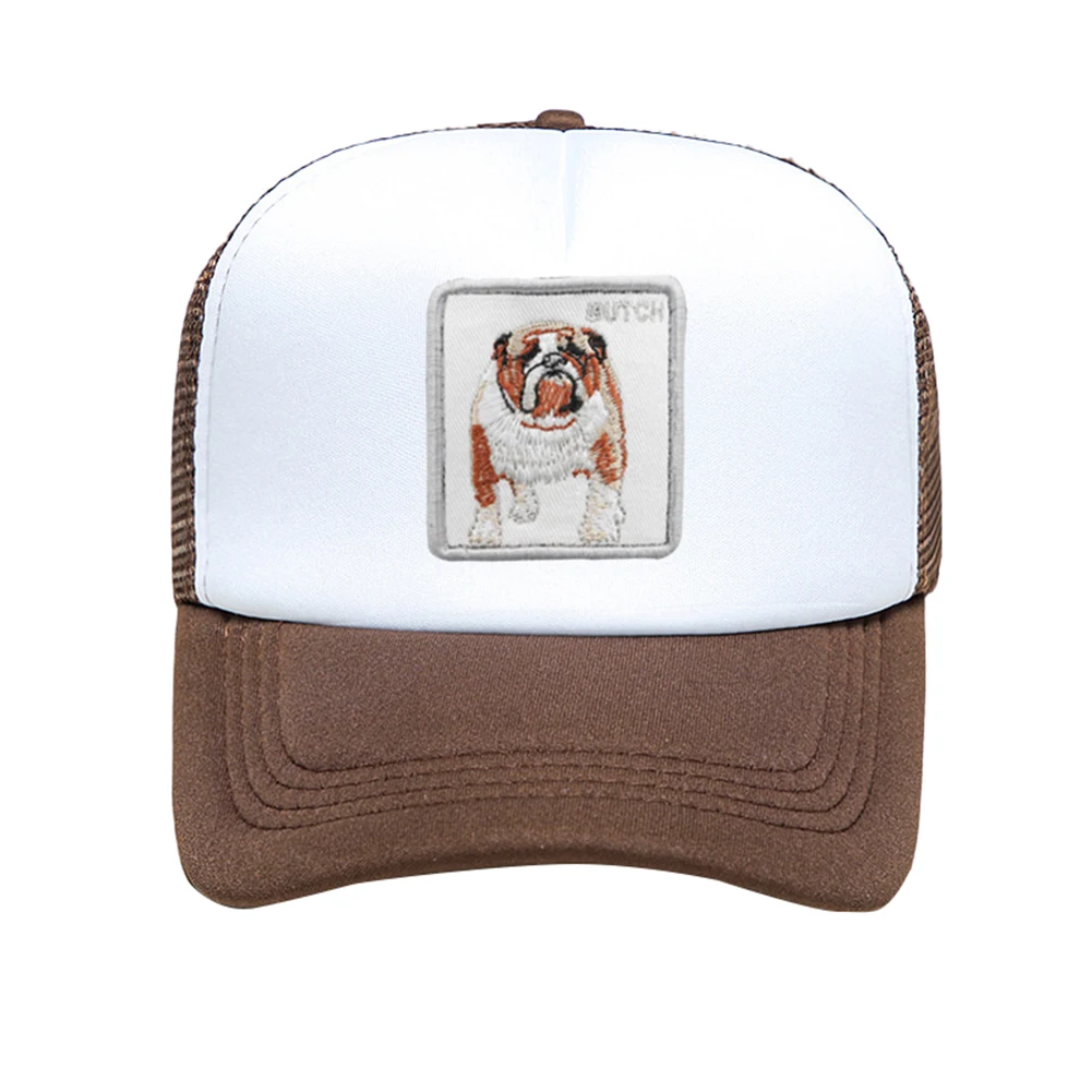 Хип-хоп шапки мужские и женские собаки вышивка остроконечная бейсбольная кепка