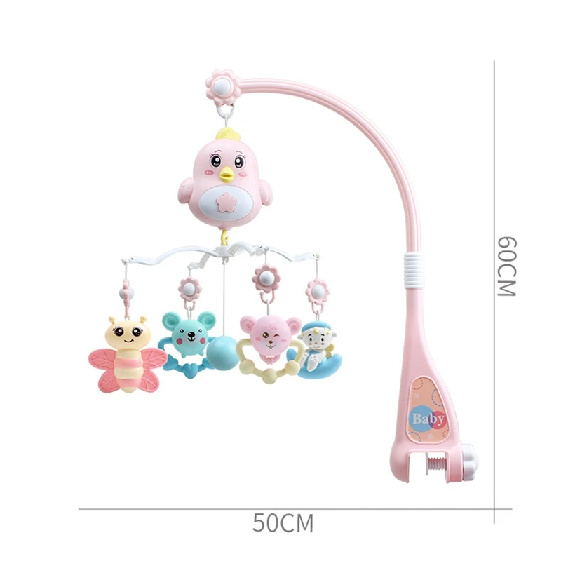

Baby Crib Mobile Crib Rattle Music Box Night Light Rotate Bed Toys