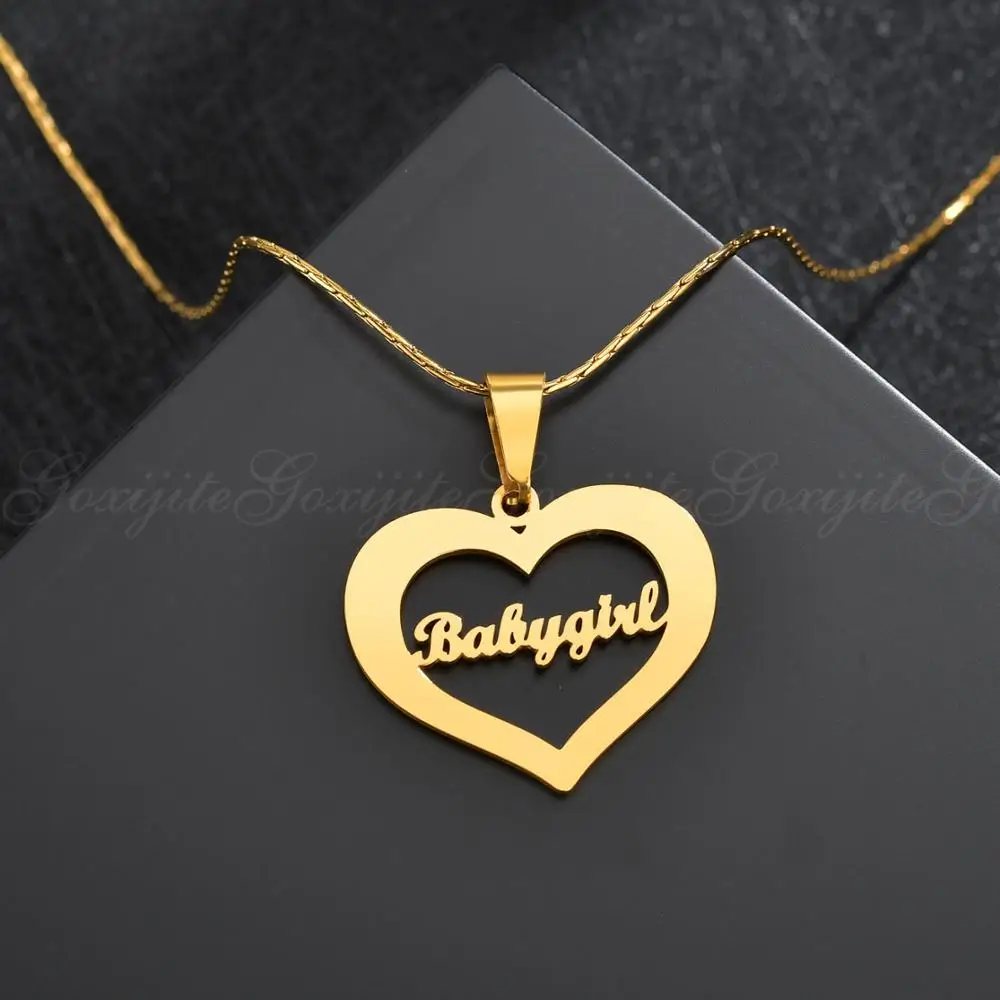 Женское Ожерелье с именем сердца из нержавеющей стали | Украшения и аксессуары