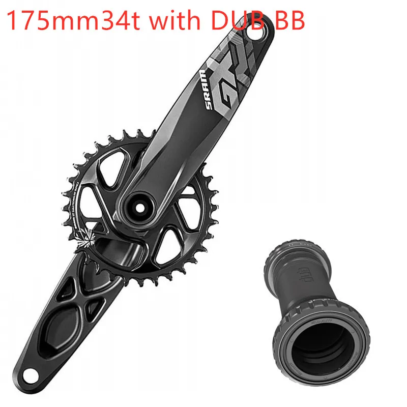 175mm34t with DUB BB SRAM GX EAGLE DUB Crankset 34T 170 мм 175 мм MTB с двумя бортами велосипедный Кривошип с DUB BSA Нижний Кронштейн - Цвет: 175mm34t with DUB BB