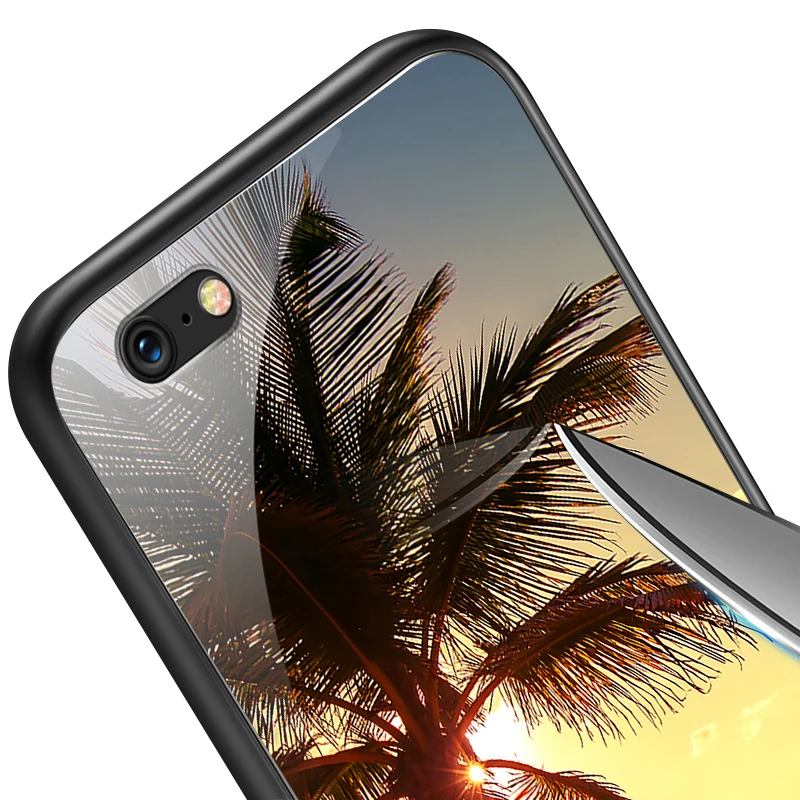 Противоударный жесткий чехол для iPhone 5S, SE 6 6S 7 8 Plus XR XS MAX для Meizu M5 M6 M8 M9 Note 16th Plus Роскошный чехол из закаленного стекла