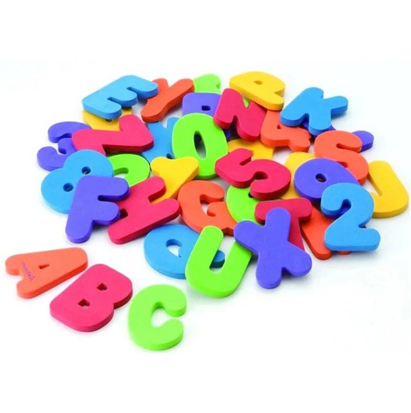 36 шт./упак. познавательные игрушки для ванной с цифрами и буквами надписью Puzzle