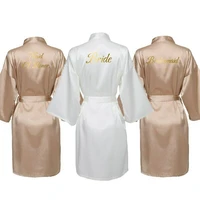 women silk satin robe bridesmaid robes bride robe bridal wedding robe sleepwear bathrobe dressing gown white robe robes