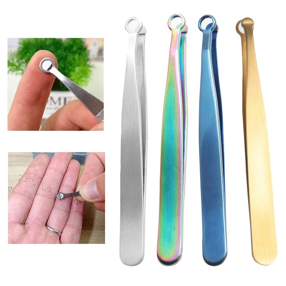 

Universal Nose Hair Trimming Tweezers Round Tip Eyebrow Trimmer Multifunction Nose Hair Removal Tweezers Stainless Steel Clipper