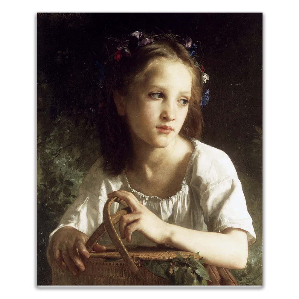 

Citon William Adolphe BouguereauThe Little OphelieCanvas Oil Painting Artwork Poster Picture Modern Wall Decor Home Decoration