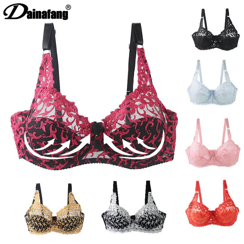 DaiNaFang Plus Size Bras Sexy Bralette Crop Top Underwear Push Up Strapless BH Lace Female CD Cup Brassiereeathable Lingerie | Женская