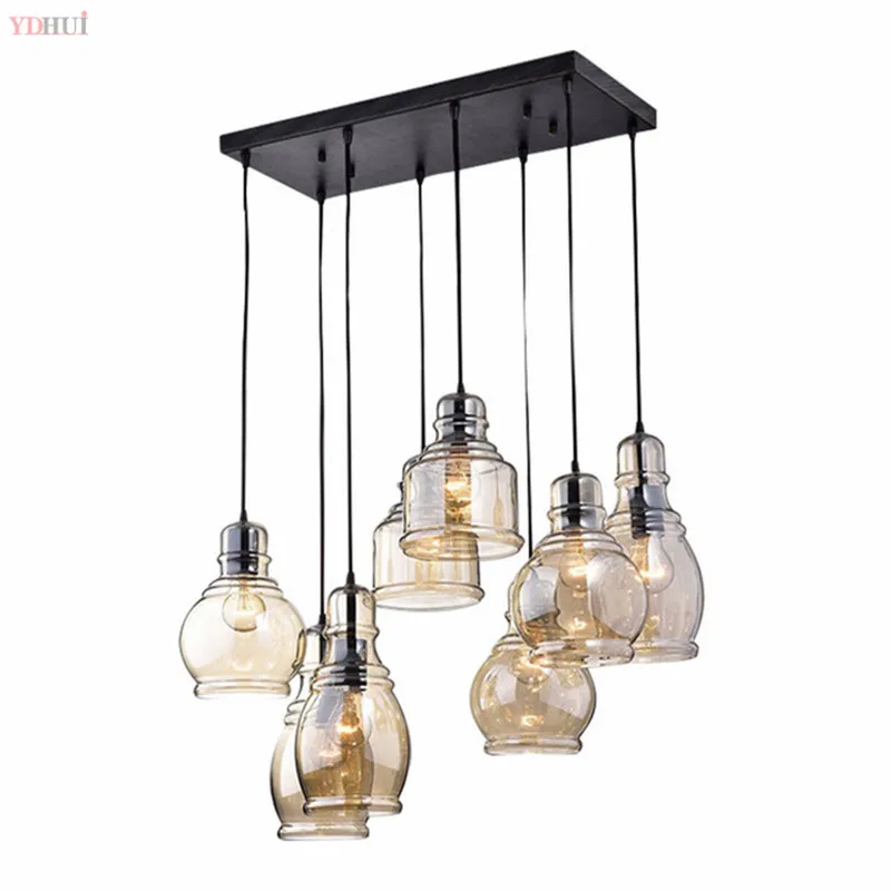 

Nordic Modern loft hanging Glass Pendant Lamp Fixtures LED Pendant lights for Kitchen Restaurant Bar living room bedroom