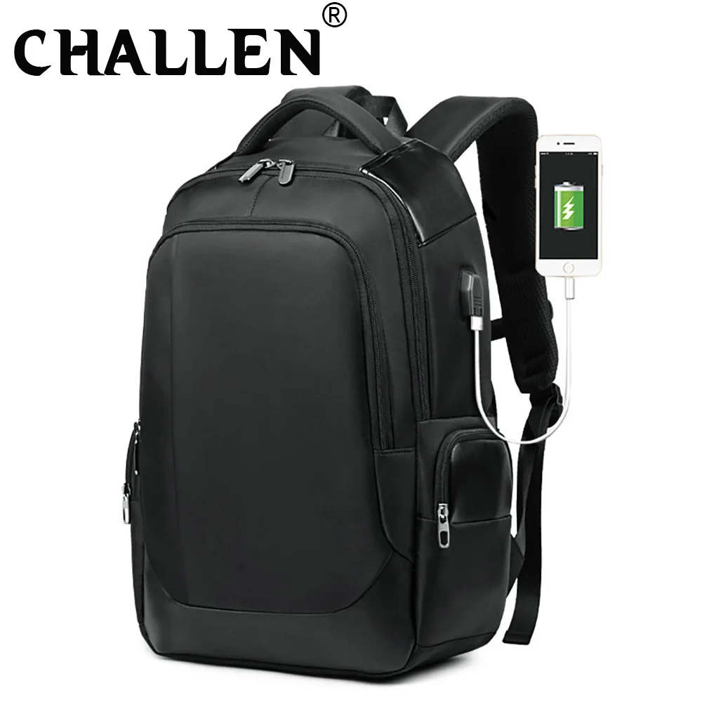 Мужской деловой вместительный рюкзак для ноутбука с USB многофункциональный из