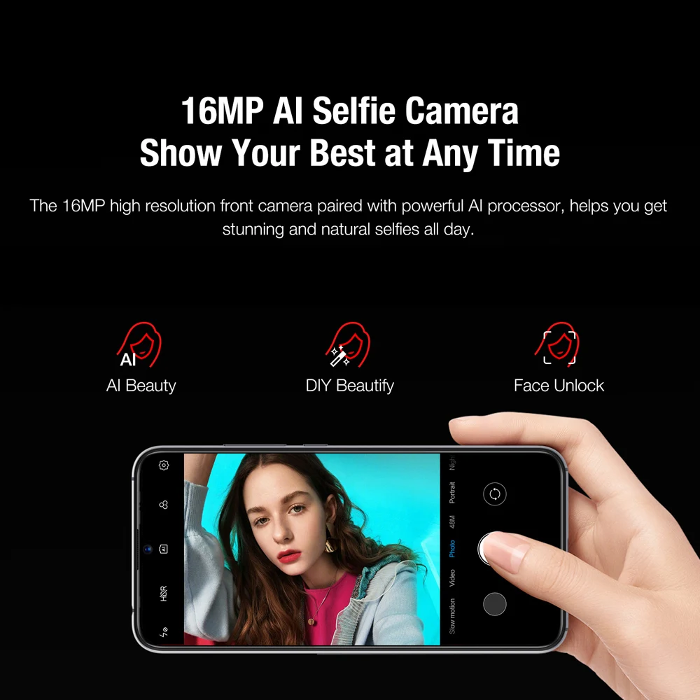 UMIDIGI X 6,35 дюймов AMOLED 4 Гб 128 ГБ глобальная версия Смартфон Android 9,0 Helio P60 48MP 4150 мАч отпечаток пальца NFC 4G мобильный телефон