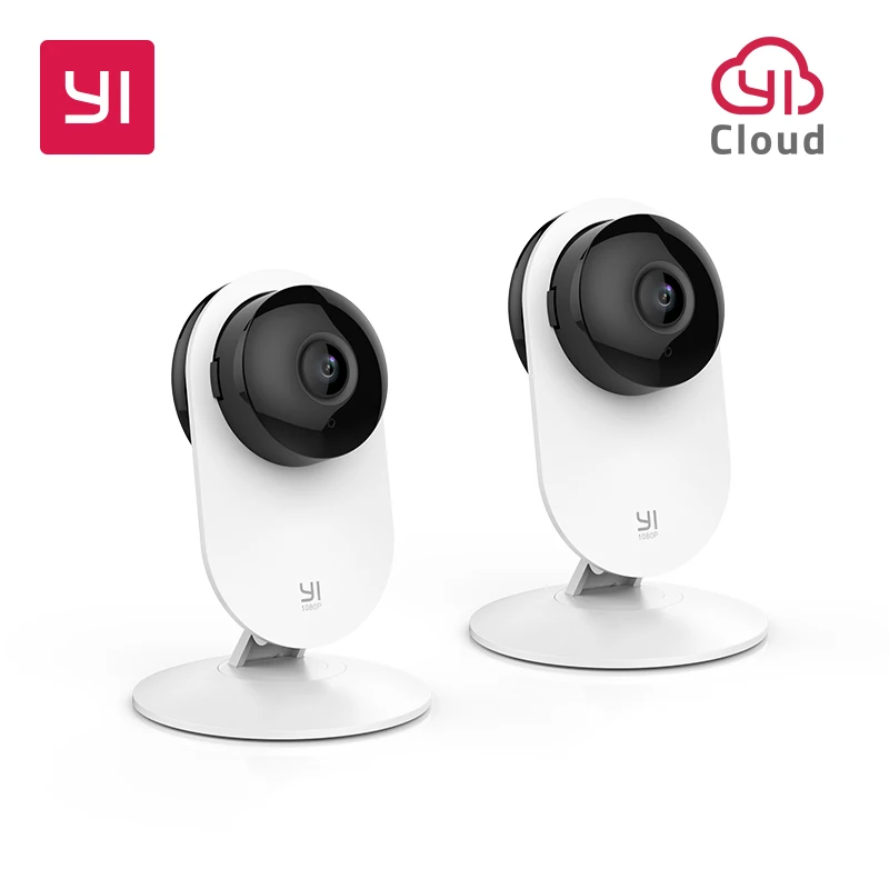 YI 2 шт., 1080 p, домашняя камера, беспроводная ip-камера для безопасности в помещении, система наблюдения, обнаружение движения, ночное видение, YI Cloud, доступно