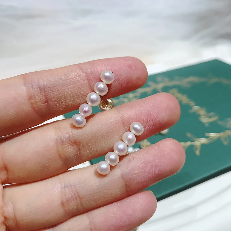 Женские серьги-пусеты с жемчужинами Silvology серьги из стерлингового серебра 925