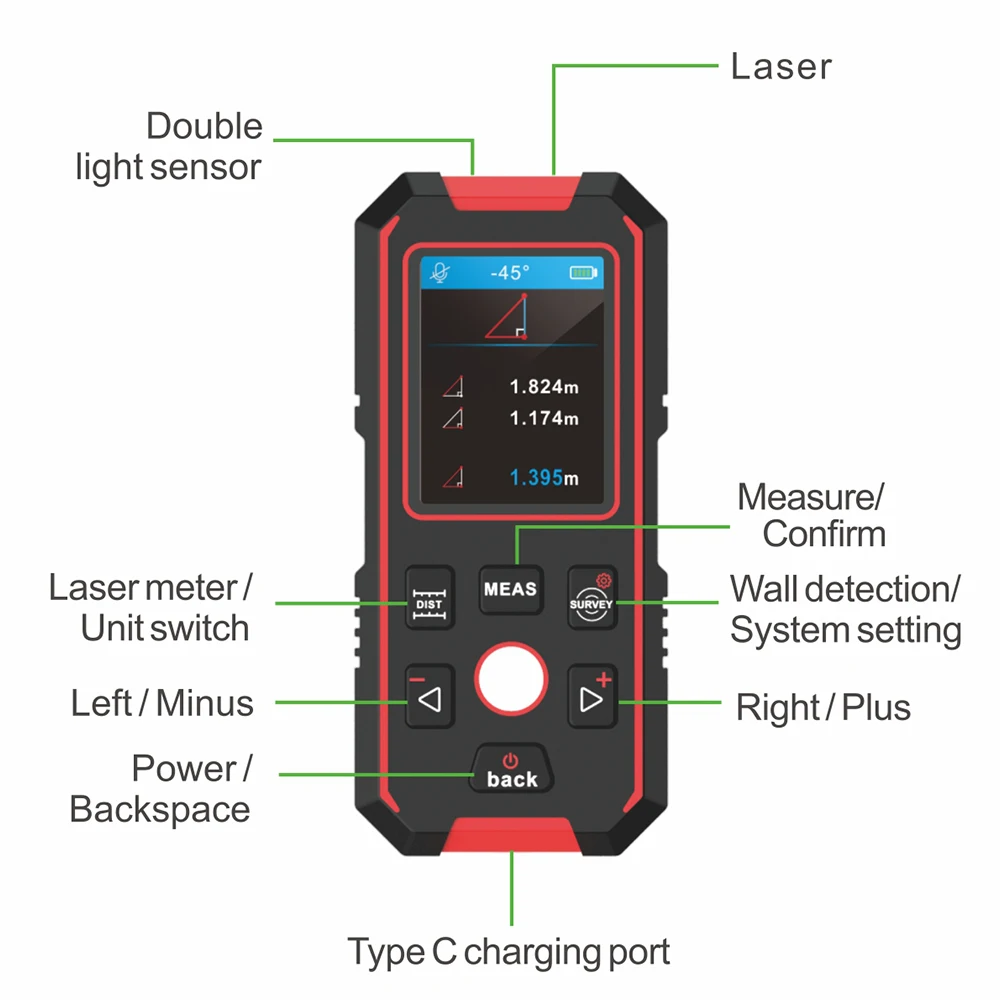 noyafa nf 518s metal detector wiring laserdistance meter rangefinder wall scanner wire cable metal stud wood finder digital tape free global shipping
